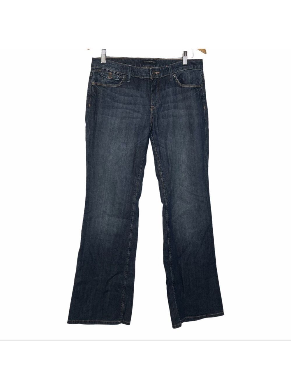 Banana Republic Women’s Bootcut Mid Rise Dark Wash Blue Jeans Size 29/8 …